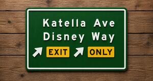 California Interstate 5 Katella Ave Disney Way Road Sign Highway Freeway I5